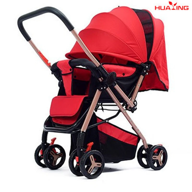 Online HUAYING Stroller Ringan Lipat Kursi Dapat Berbaring Bayi Baru Lahir Tangan Payung Stroller anak Dua Arah Mobil Bayi
