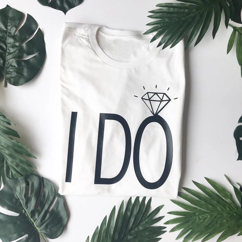 Длинная футболка I Do Crew для невесты и подружки монограмма женский подарок tumblr