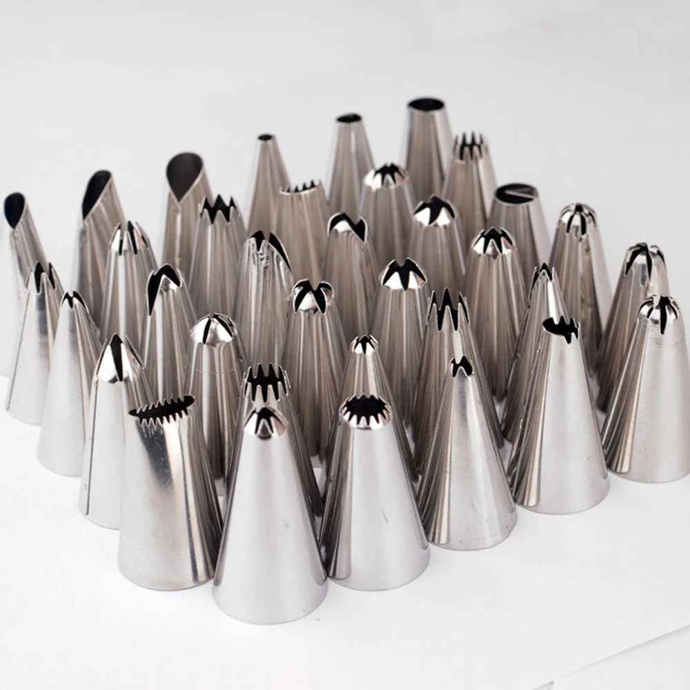 Buy 10pcs/set Cake Piping Nozzles Stainless Steel