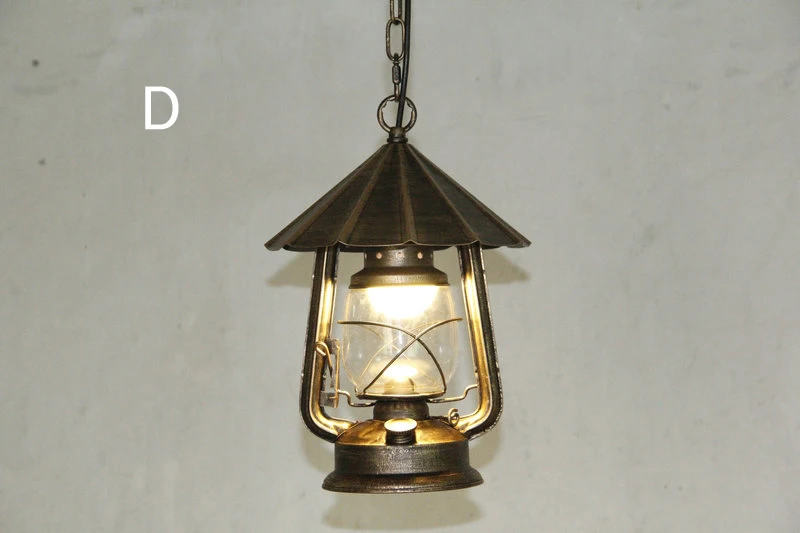 Luzes do Corredor Pátio ao ar o Novo Europeu Retro Única Cabeça Lustre Varanda Livre Lâmpada Querosene Bronze Restaurante 13 Luminárias de parede externas