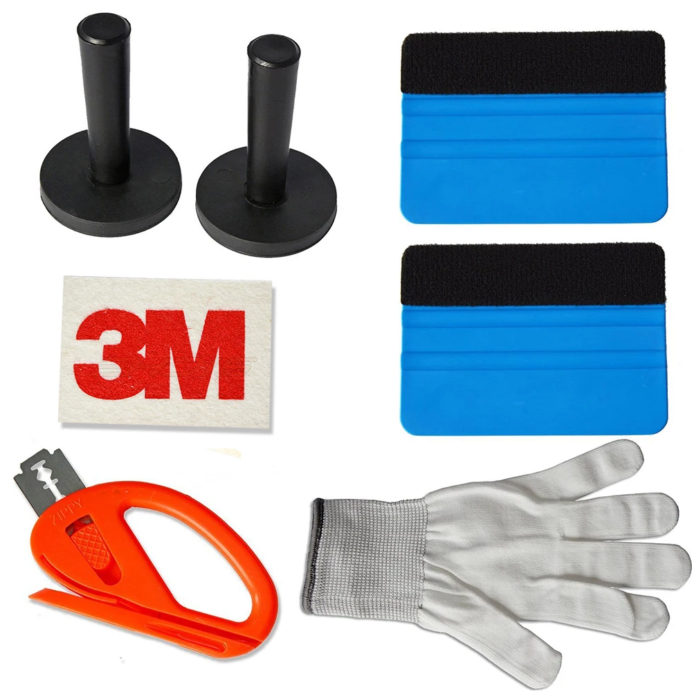 7Pcs Car Window Tint Vinyl Wrap Tool Kits 2x 3M Felt Squeegee, 2x