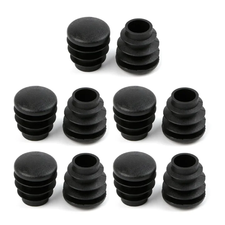 10 шт черные пластиковые ножки для мебели заглушка для круглых труб - Цвет: 16mm