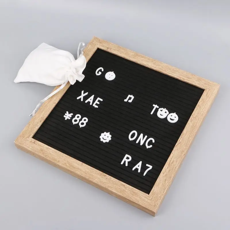 Войлочная доска с буквами 10x10 дюймов в стиле ретро с 340 белыми буквами цифрами и сумкой