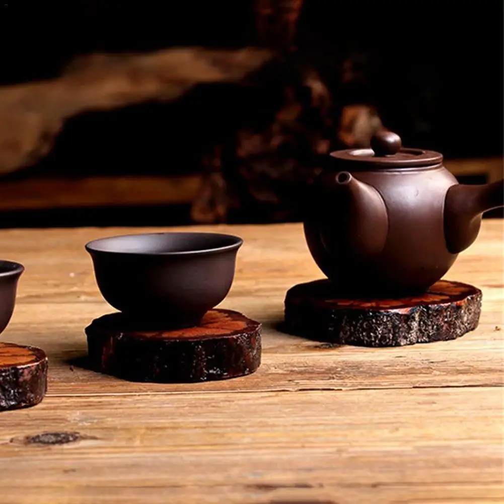 Натуральный Деревянный подстаканник бабочка лоза резка деревянные подставки чайная церемония аксессуары для дома Чайный домик декор стола