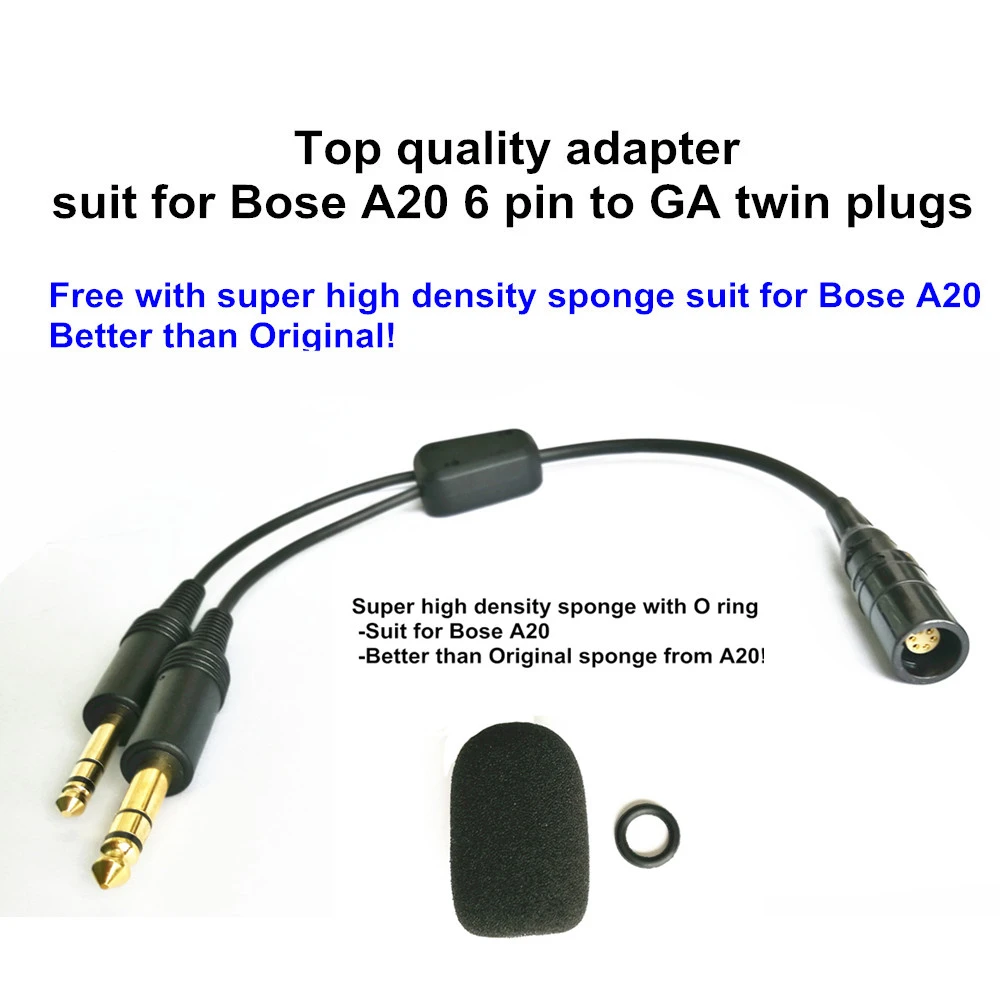 General Aviation A20 6 Pin Adapter Headset Fly Quiet Hing - AliExpress
