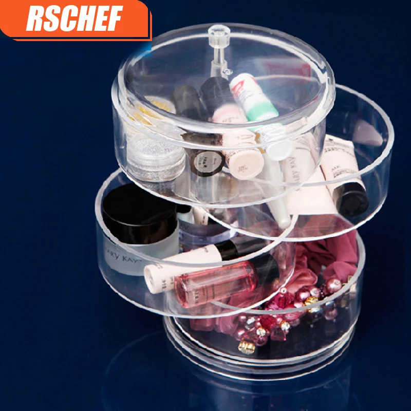 RSCGEF 1pcs Jewelry Box Exquisite Fashion Revolving Box Multifunctional