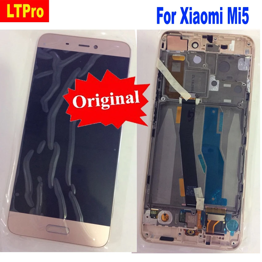 

100% Original Best Working LCD Display Touch Screen Digitizer Assembly Sensor with Frame For Xiaomi 5 Mi 5 M5 Mi5 Phone Parts