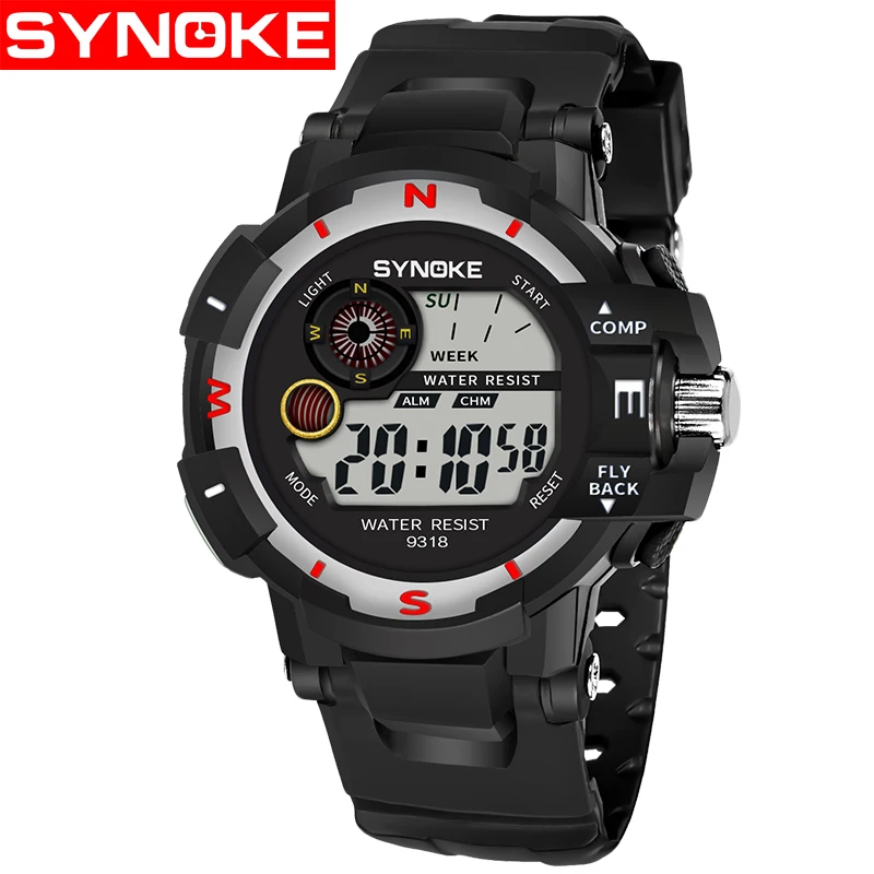 

SYNOKE Brand LED Digital Mens Military Watch Men Sports Watches Swim Climbing Fashion Outdoor Casual Men Wristwatches clock