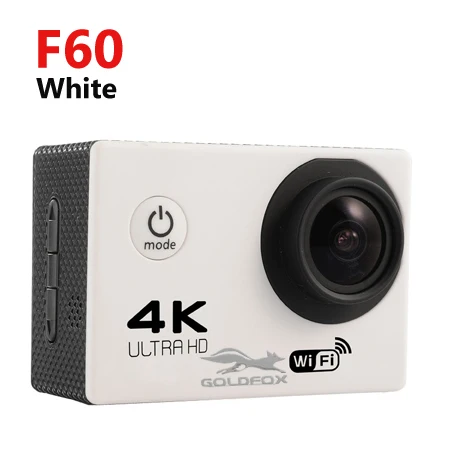 GoldFox H9 стиль 4 K/30FPS Wifi 1080P 60FPS 170D Спортивная камера мини DV видеокамера Go Водонепроницаемая профессиональная камера для фото - Цвет: F60 white