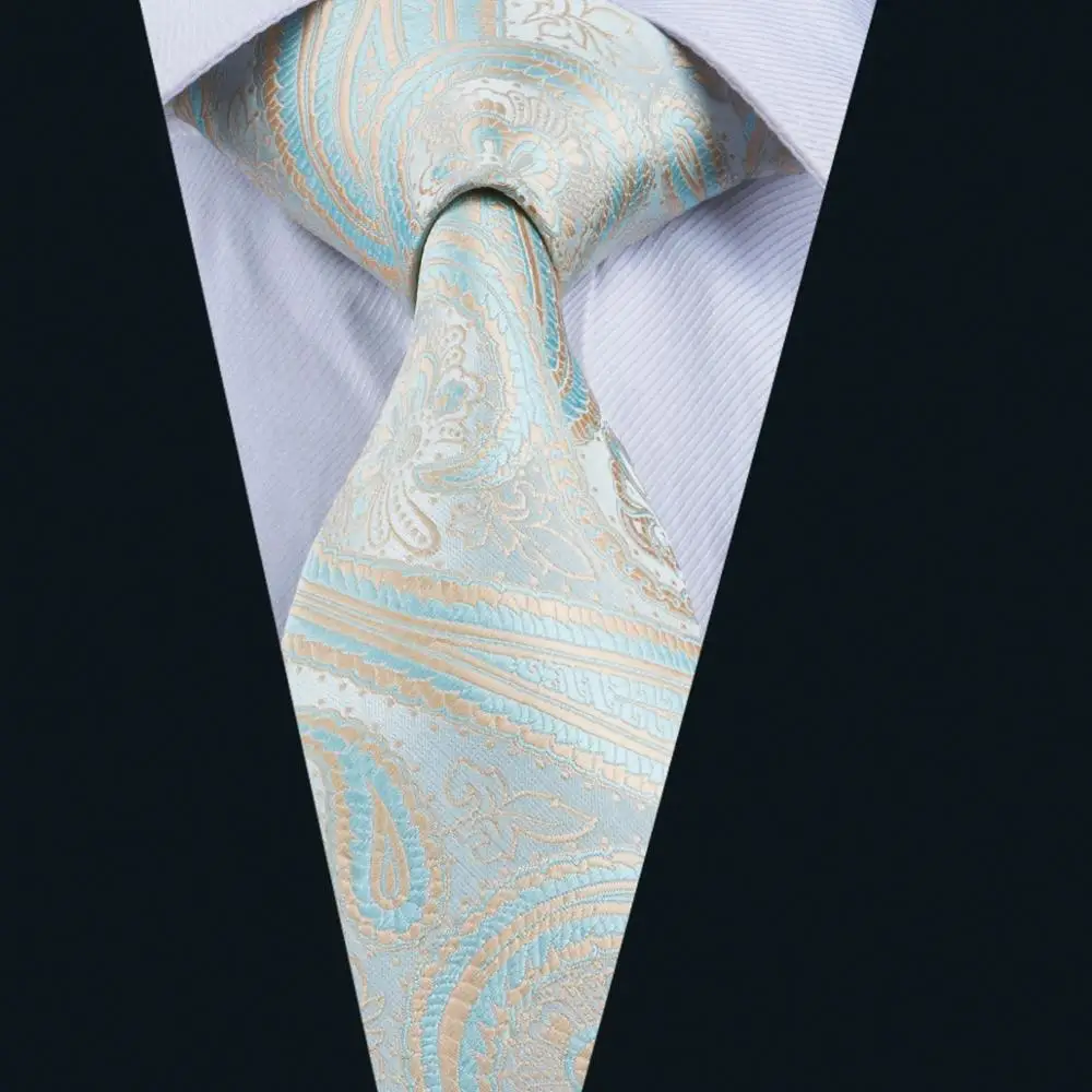 LD-1732 Барри. Ван 2017 Мужская Tie набор шелк Gravata Пейсли Мода галстук для жениха Свадебные Бизнес нарядная одежда, Бесплатная доставка