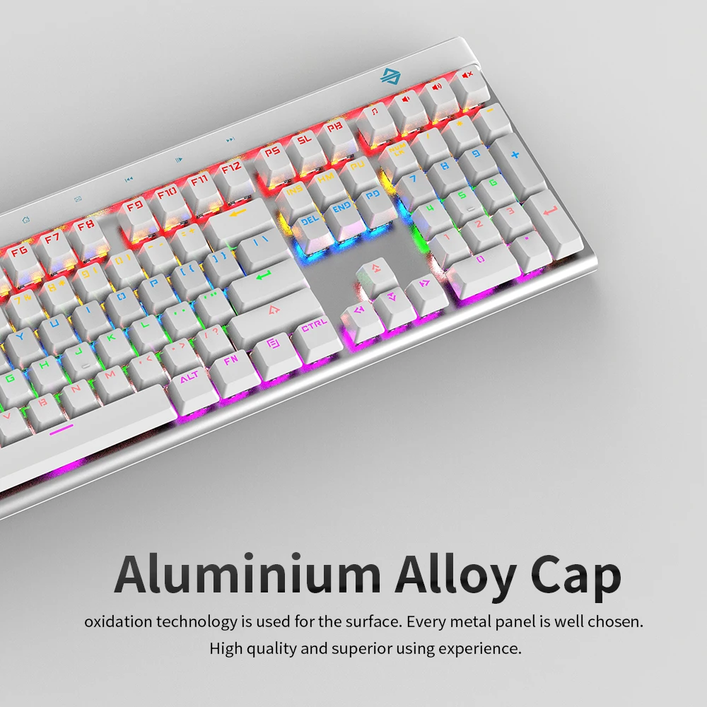 

AJAZZ Mechanical Keyboard Switch N-Key Rollover 108 Keys 9 Touch Keys Gaming Keyboard Colorful Light Effect Programmable Buttons