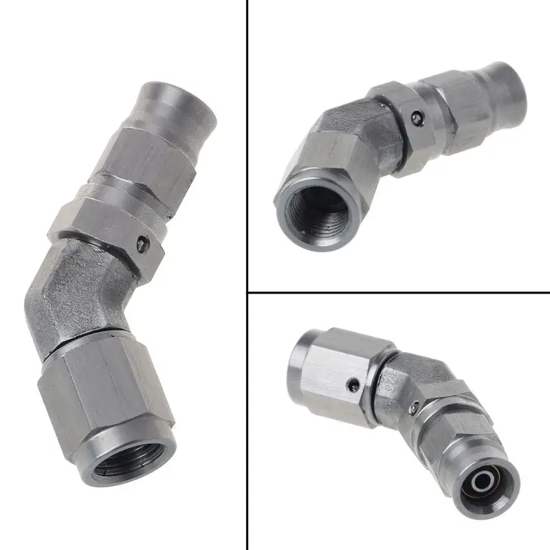 

AN -3 AN3 JIC 45 Degree Stainless Steel PTFE Custom Brake Hose Fitting New