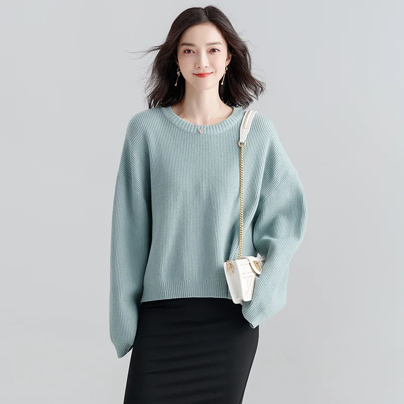 2018 autumn and winter new Korean women's batwing sleeve sweater women's loose pullover bottoming wild sweater for women SJ1096