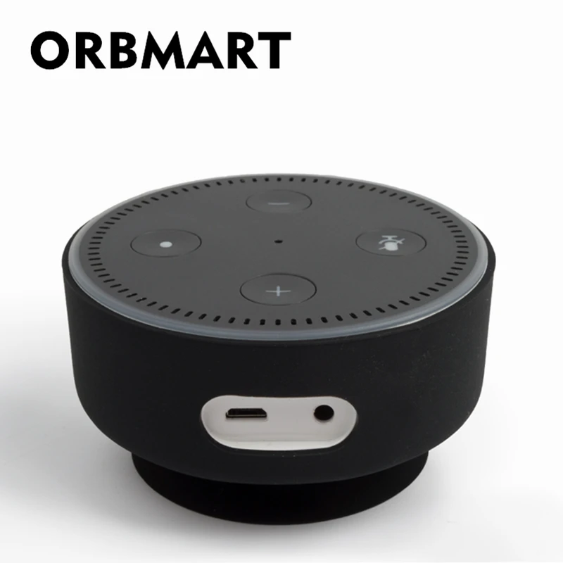 

ORBMART 7 Colors Sucker Silicone Protective Case Cover Bag For Amazon Echo Dot2 2nd Generation Sleeve Skin Shell