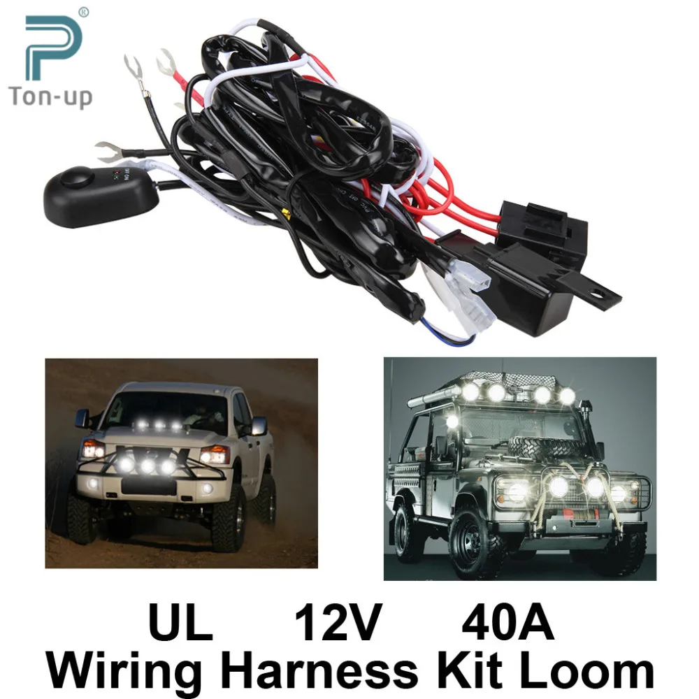 Universal Car Fog Light Wiring Harness Kit Loom For Led Work Driving Light Bar With Fuse Universal Car Fog Light Wiring Harness Kit Loom For Led Work Driving Light Bar With Fuse