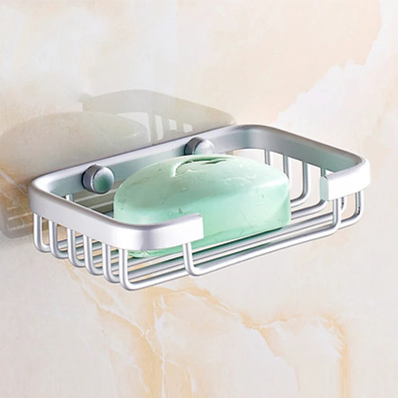 SRJ 1 шт. Космический алюминиевый Портативный квадратный держатель для мыла для ванной комнаты диспенсер для шампуня мыльница, ванная аксессуары для кухни