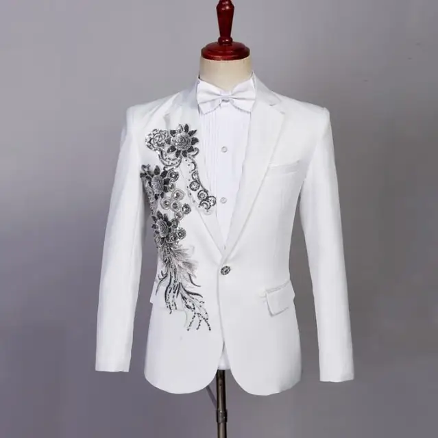 Sequin Dress White Coat