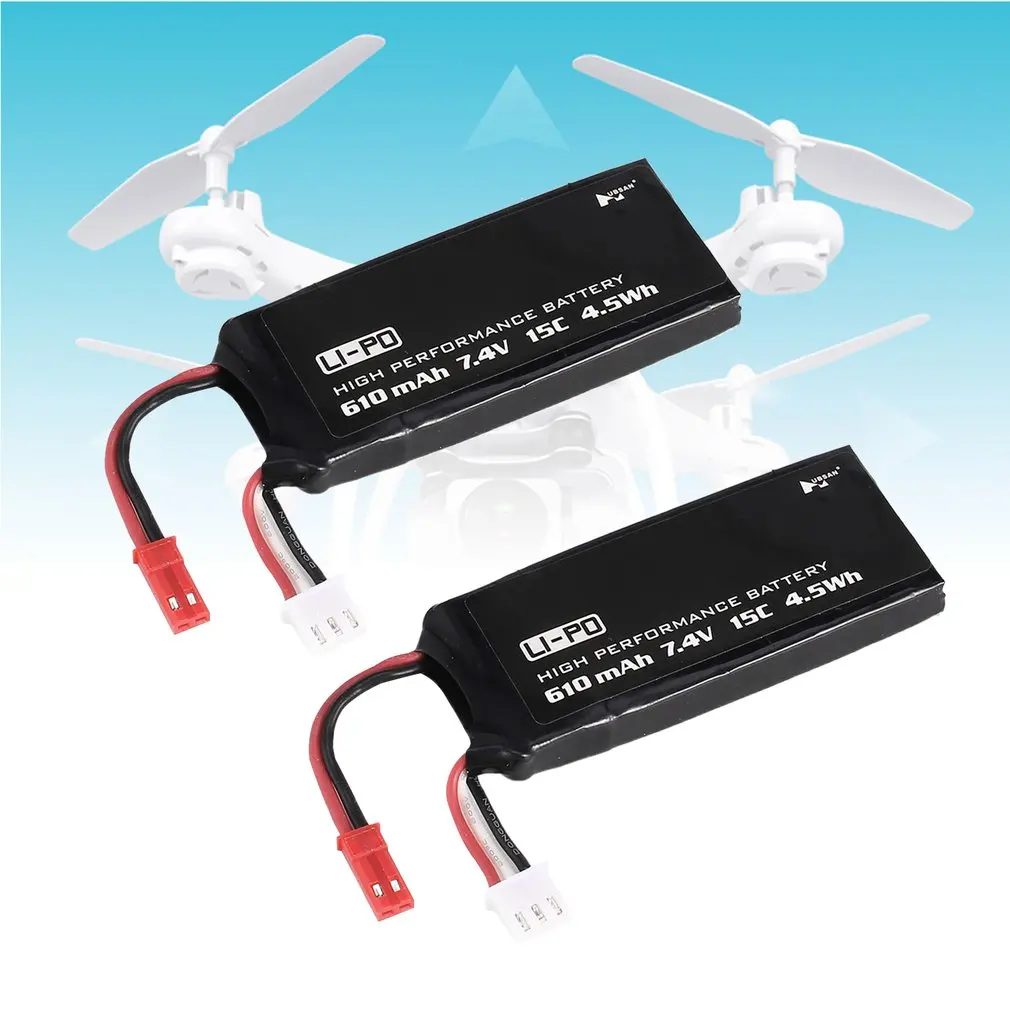 

2PCS 7.4V 610mAh 15C Li-po Battery for Hubsan H502S H502E RC Drone Quadcopter Aircraft UAV Spare Part Accessories Model