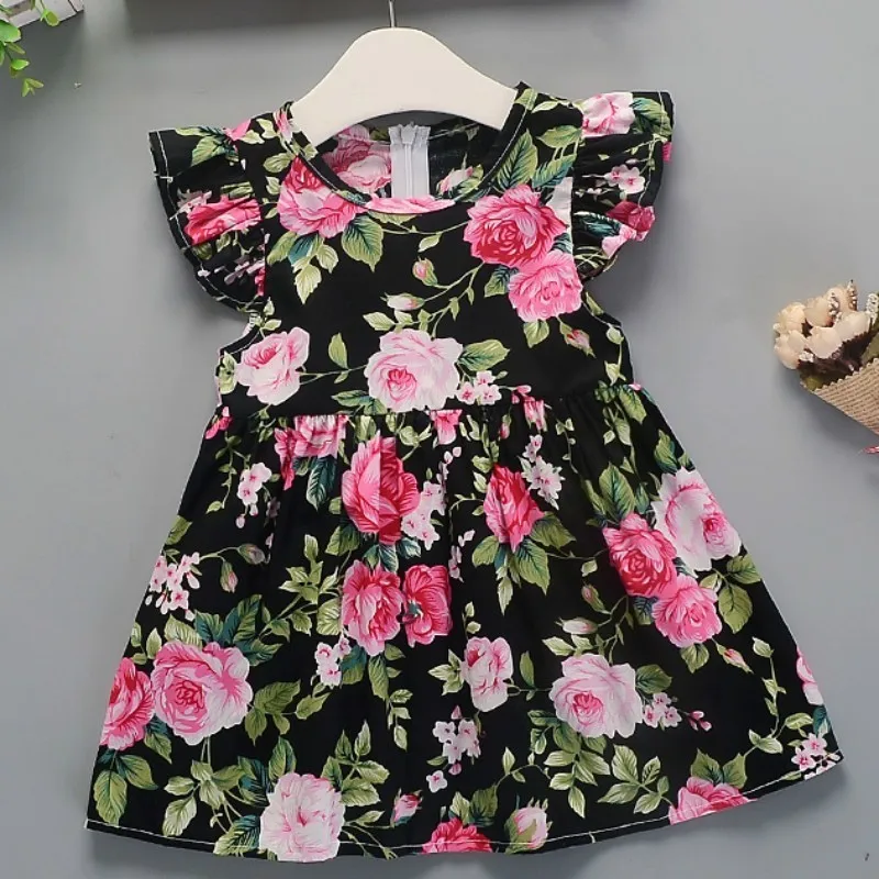 

Girls Dress 2019 Summer New Girl Floral Dress Baby Cotton Floral Princess Dress Dresses