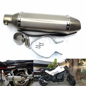 

Universal 51MM Motorcycle Exhaust Pipe With Muffler Dirt bike Pot Adapters Escape Silencer For Most Moto ATV Slip-on