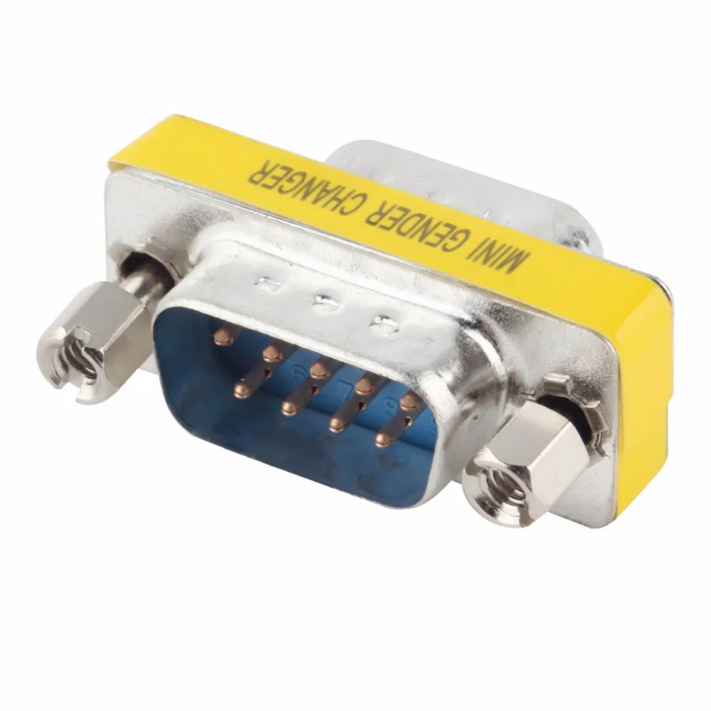 

9 Pin RS-232 DB9 Male to Male Serial Cable Gender Changer Coupler Adapter Wholesale in stock!!!