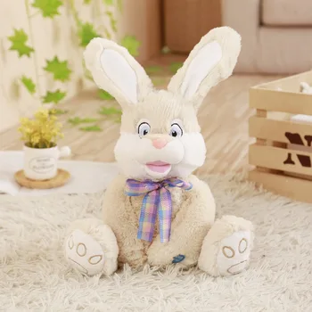 

Flapping ear easter Bunny Talking speaking plush toys Rabbit singsing stuffed animals for children girls boys baby Humor Ted