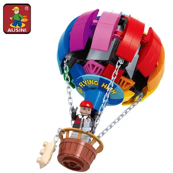 

AUSINI model building kits city fire ballon 538 3D blocks Educational model & building toys hobbies for children