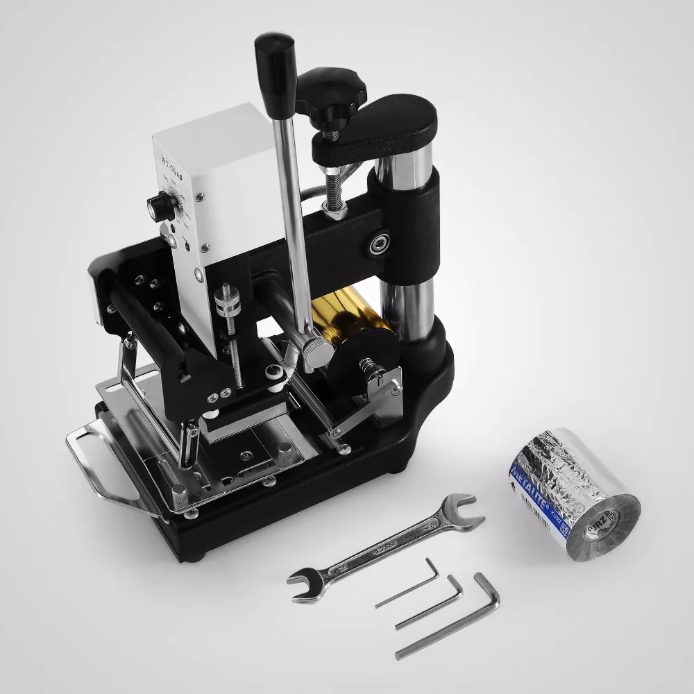

5.5" x 4" work table STAINLESS STEEL HOT FOIL STAMPING MACHINE 300W POWER WITH 2 FOIL PAPER