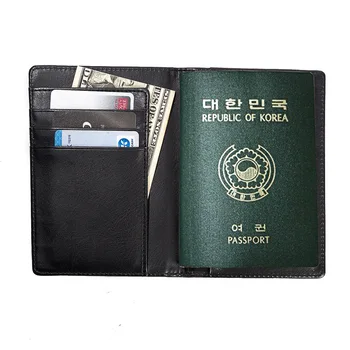 

pu Leather Passport Id Pocket Bank Credit Card Case Thin Card Wallet Women Men Cash Cards Pack Business Magnetic Card Holder