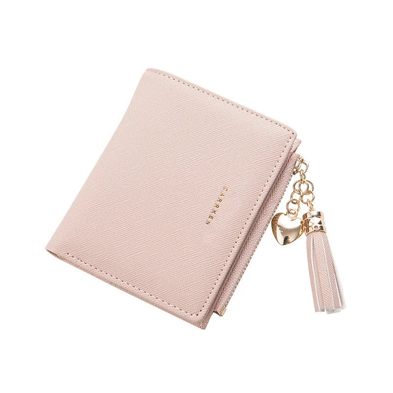 

2018 Tassel Women Wallet Small Cute Wallet Women Short Leather Women Wallets Zipper Purses Portefeuille Female Purse Clutch
