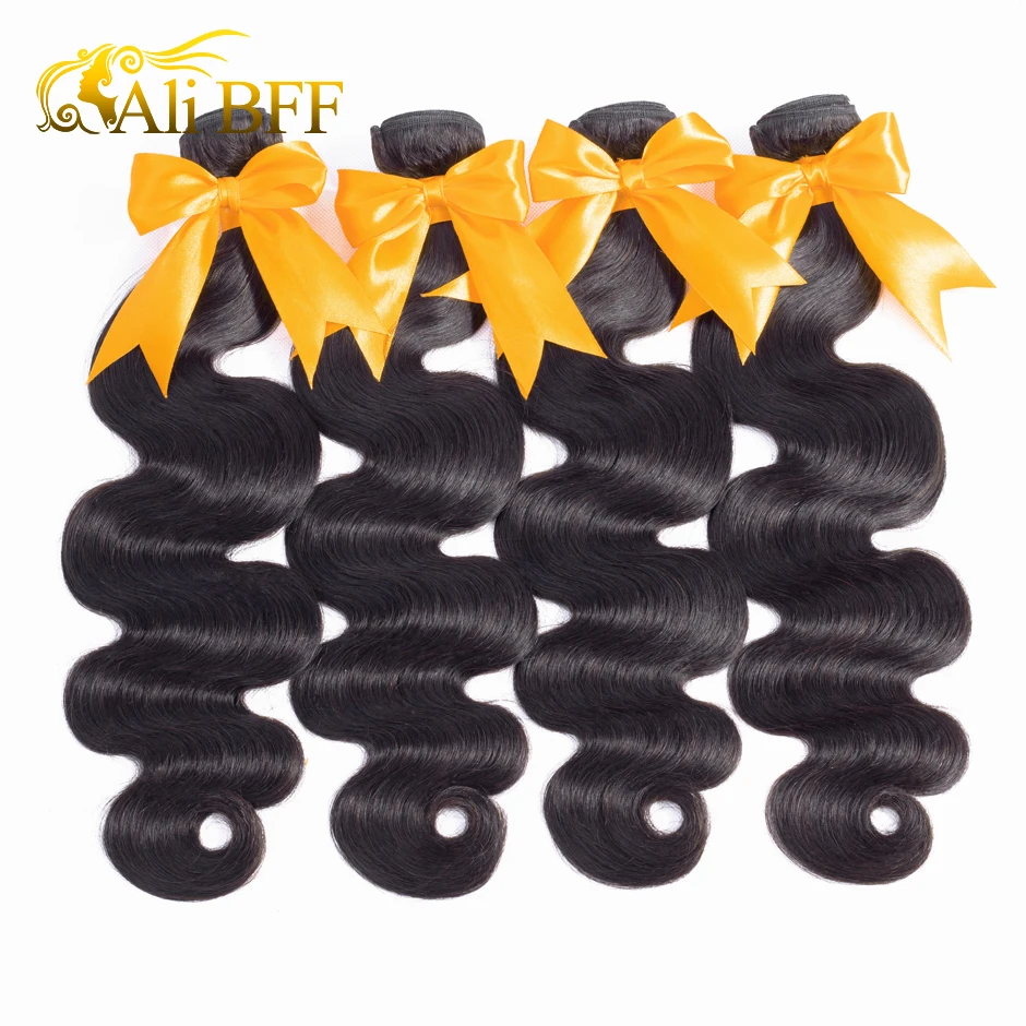 

ALI BFF Malaysian Body Wave Hair Bundles Remy Hair Weave Bundles 1 piece Hair Extensions Human Hair 3 or 4 Bundles Can Buy