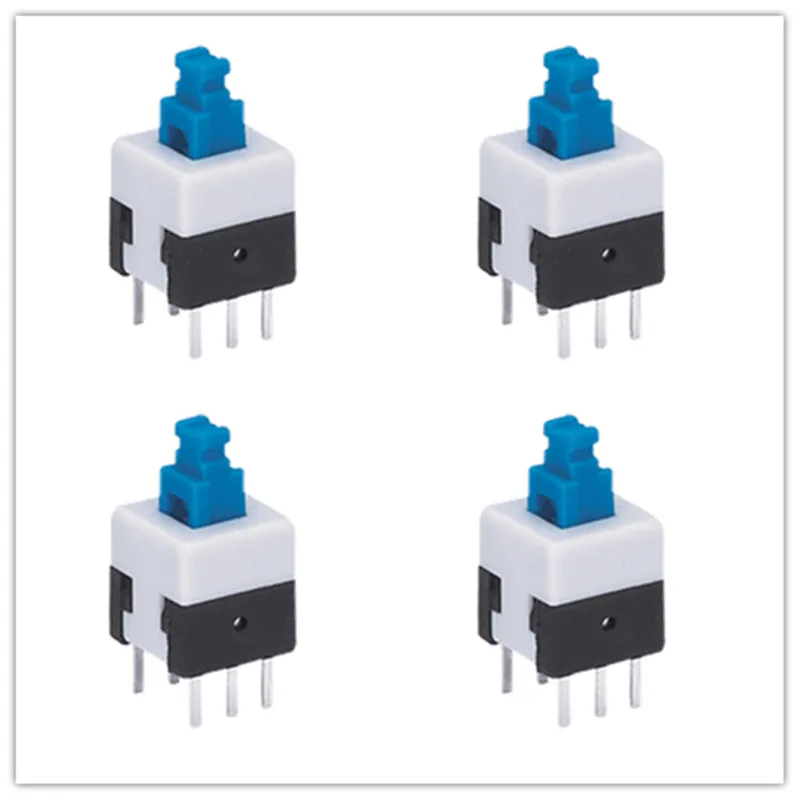 50PCS 8x8mm Self locking Type Square Button Tactile Push Button Switch