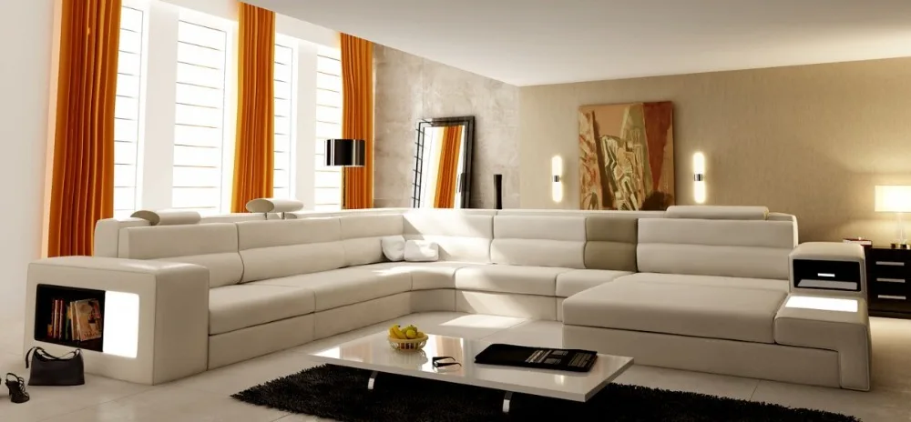 Современный диван для гостиной со светодиодной подсветкой 0413 B2006|modern living room sofa|room