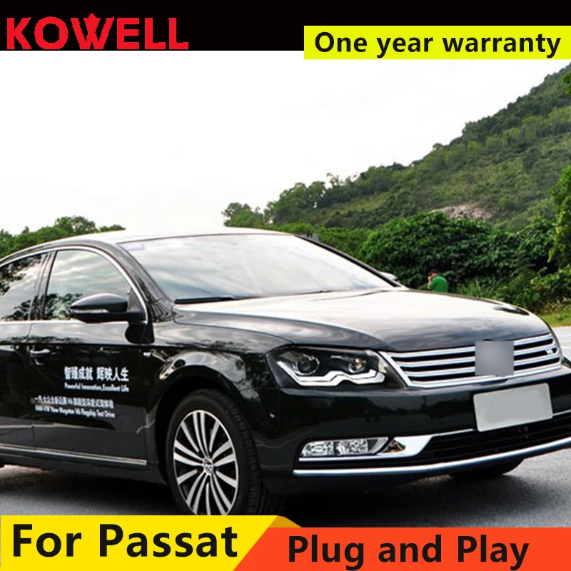 Kowell стайлинга автомобилей для VW Passat Magotan 2012- светодиодные фары DRL спереди Биксеноновая объектив двойной луч hid комплект