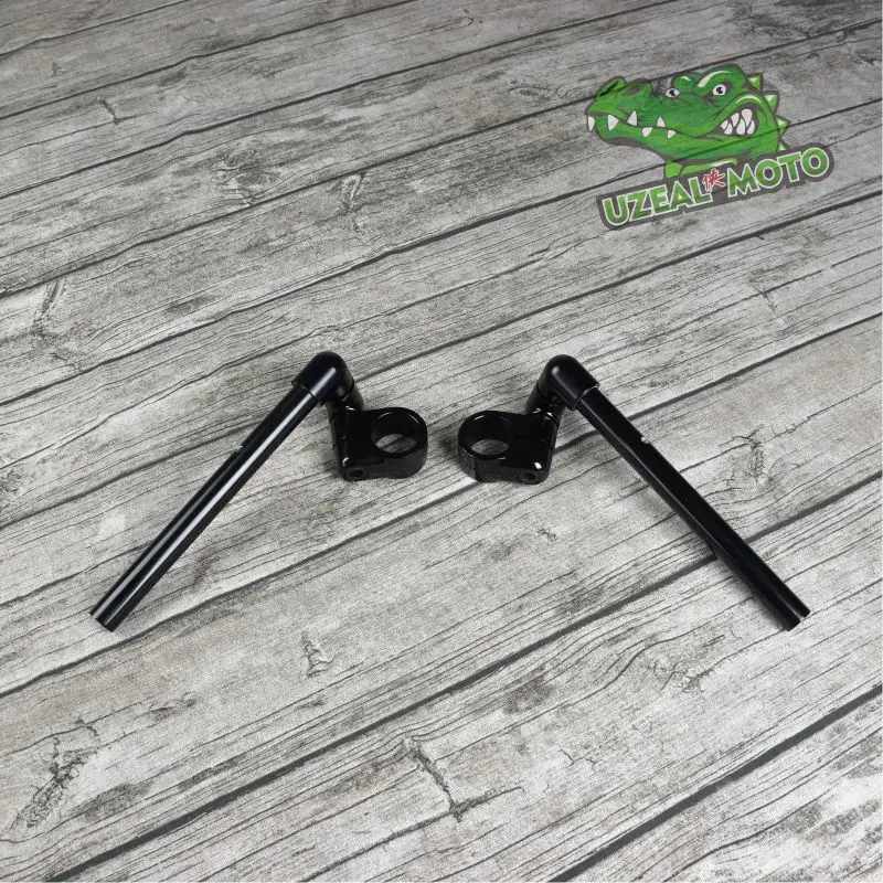 35 мм Ретро Мотоцикл универсальная Регулировка алюминиевый сплав разделенный руль Сплит Руль Кафе Гонщик клип на руль 22