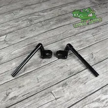 35 мм Ретро Мотоцикл универсальная Регулировка алюминиевый сплав разделенный руль Сплит Руль Кафе Гонщик клип на руль 22