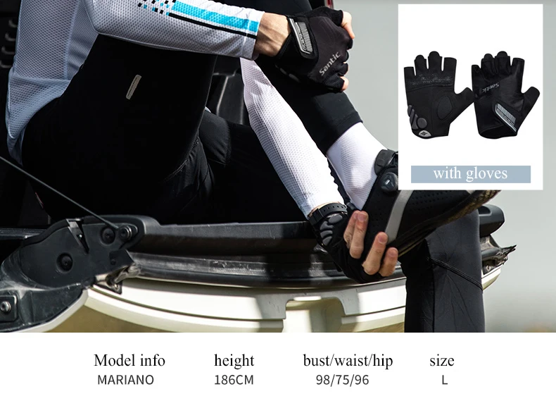 Santic Bike Jersey Cycling Clothing Long Sleeves Men MTB Cycle Jersey UV Sun Protection Cycling Pro Downhill Bycicle GYM Clothes (6)