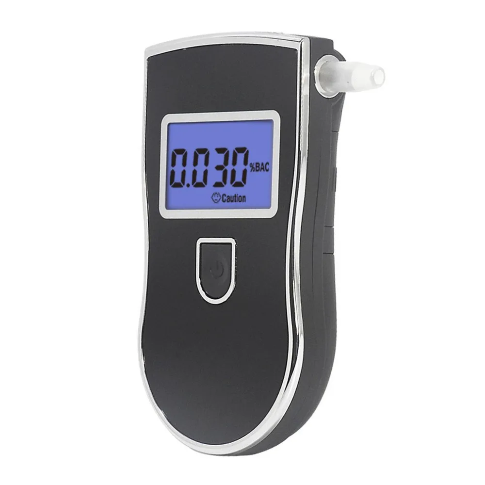 العام استخدام المهنية السيارات الرقمية التنفس اختبار الكحول LCD عرض الكحول AT818 + 5 قطع الفم قطعة الساخن