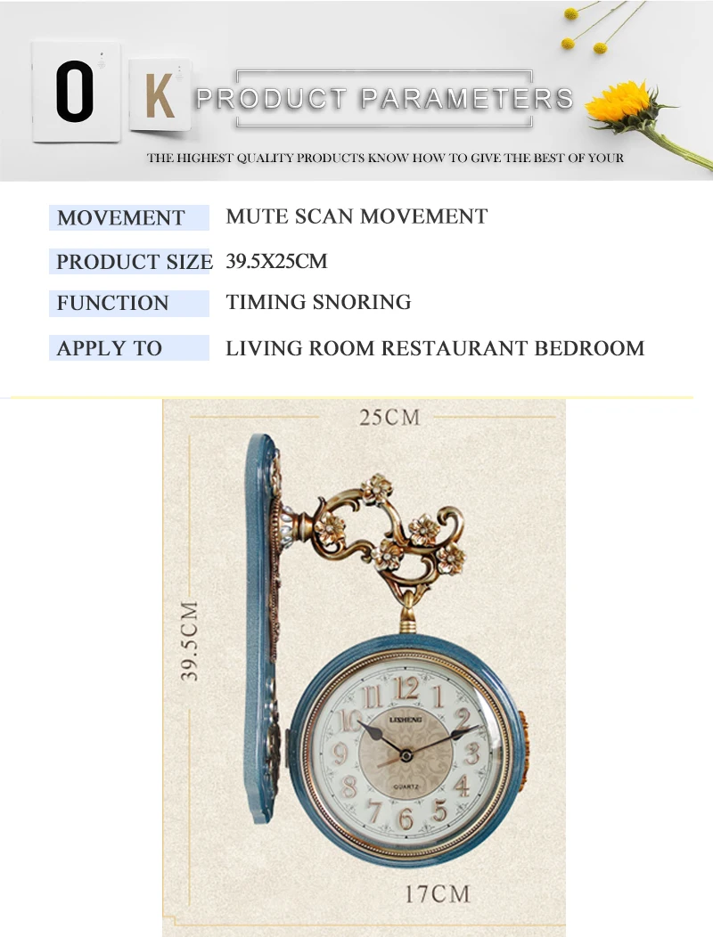 Двухсторонние настенные часы в европейском стиле для гостиной, подвесной стол, креативные часы Pow Patrol, бесшумные кухонные часы для гостиной 5Q324