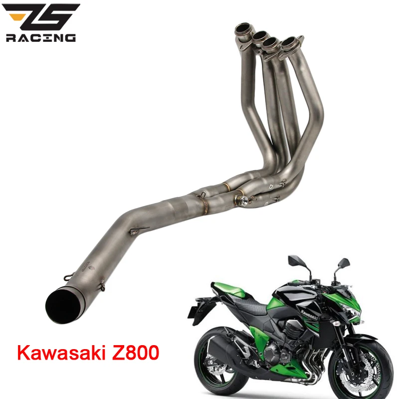 

ZS Racing 50.8mm Motorcycle Stainless Steel Header Full System Exhaust Mid Down Pipe For KAWASAKI Z800 2013-2016