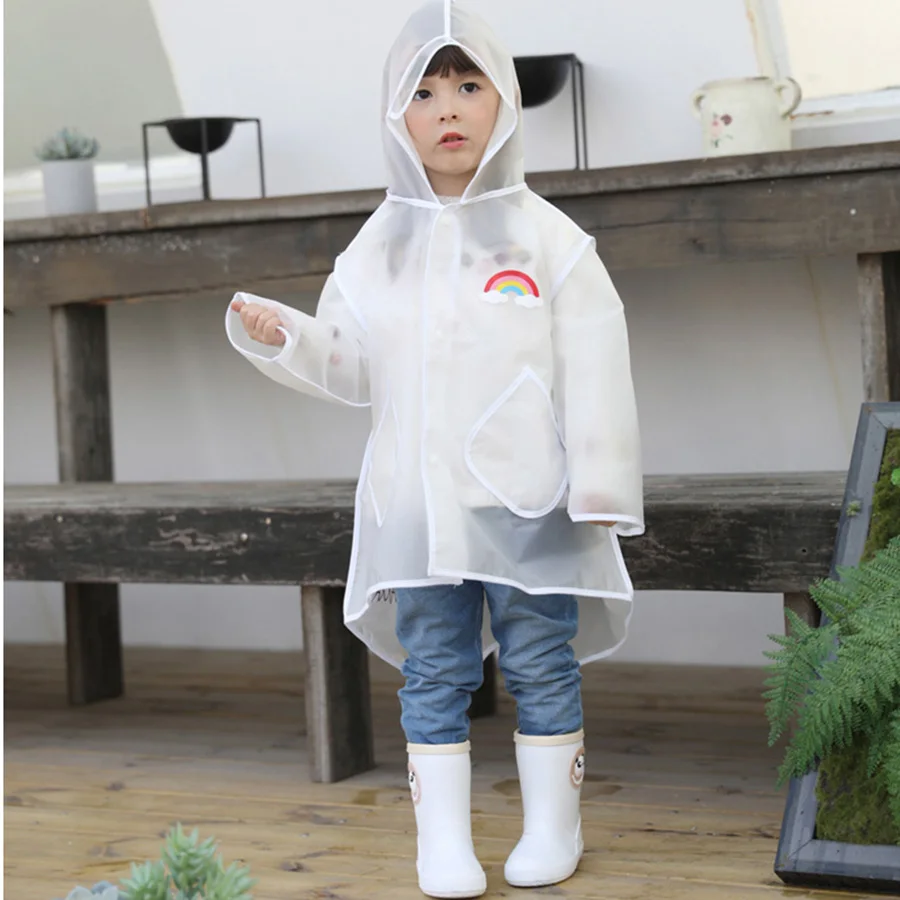 Transparent Waterproof Rain Children Raincoat Poncho Kids Windbreaker Bag for Boys Raincoats Capa De Chuva Rain Gear LZO59-1