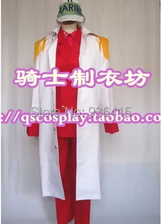 

One Piece Admiral Akainu Sakazuki Cosplay Marine white Coat Akainu Cosplay Costume