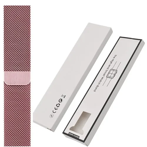 Pink gold Старая клиентская коробка+ Миланская петля ремешок для Apple Watch band - Цвет ремешка: Pink gold