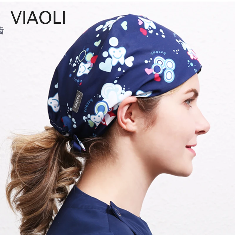 Buy Viaoli New dentist cap/hat Cotton Scrub Caps for