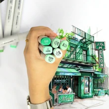 Finecolour EF100 двуглавый спиртовые чернила Эскиз маркер ручка набор манга Рисование Искусство маркеры