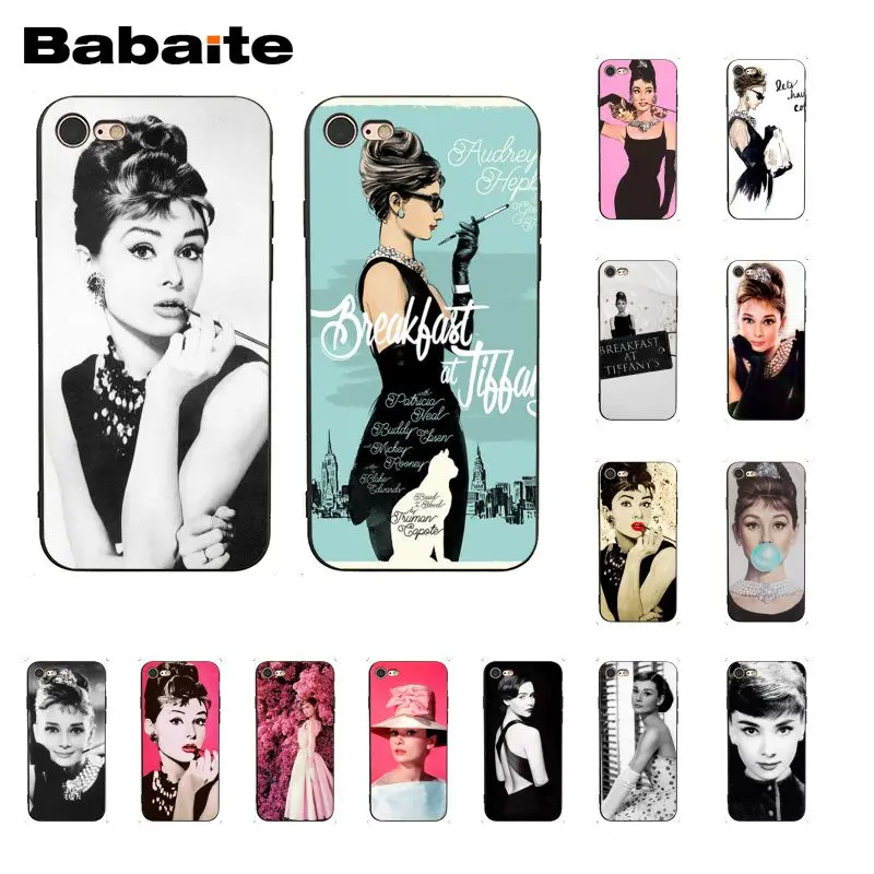 Babaite Известный Элегантный чехол для телефона Одри Хепберн для iphone 11 Pro 11Pro Max 8 7 6 6S Plus X XS MAX 5 5S SE XR