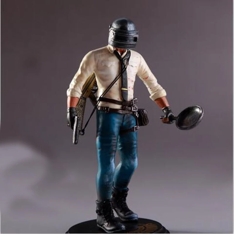 

Playerunknowns Battlegrounds PUBG Around 6 inch doll figure spot to eat chicken tonight Metal Fashion Car Weapon model