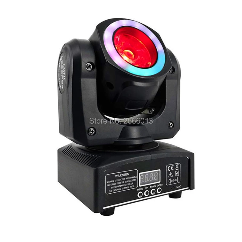 

RGBW Mini LED 60W Moving Head Spot Beam Stage Lamps Effect Lighting With RGB LED Strip For Professional KTV DJ Disco Bar Party