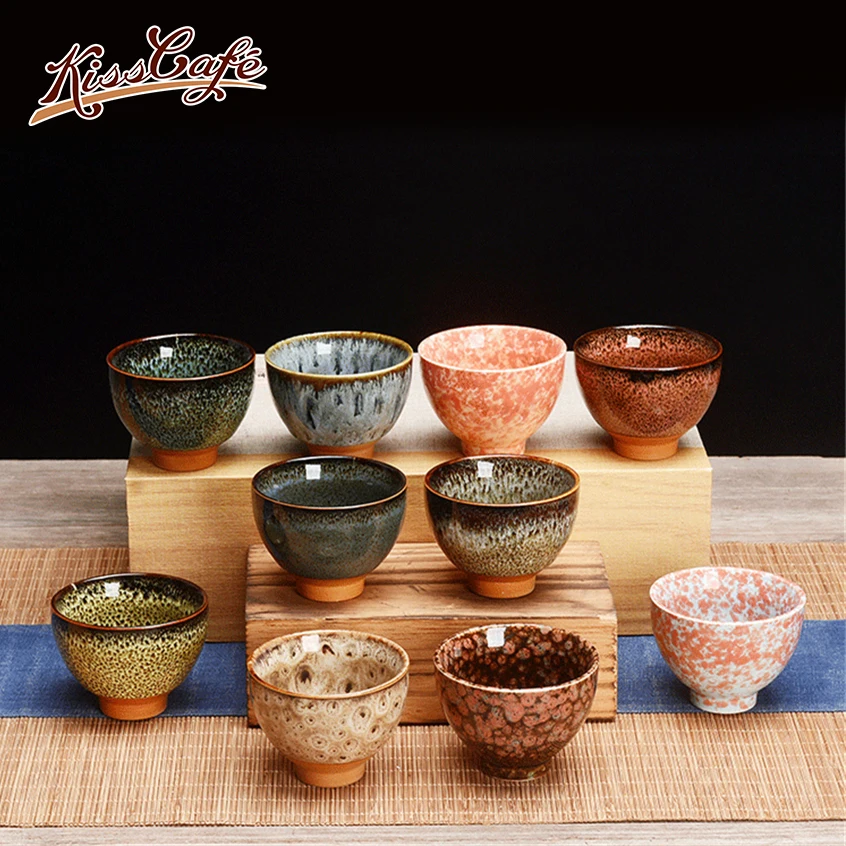 

6 pcs/set Chinese Ceramic Tea Cup Ice Cracked Glaze Cup Kung Fu teaset Small Porcelain Tea Bowl Teacup Tea Accessories Drinkware