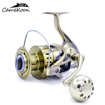 

CAMEKOON Saltwater Spinning Fishing Reel 12+1 Ball Bearings 35KG Carbon Fibre Drag Full Metal Sea Boat Fishing